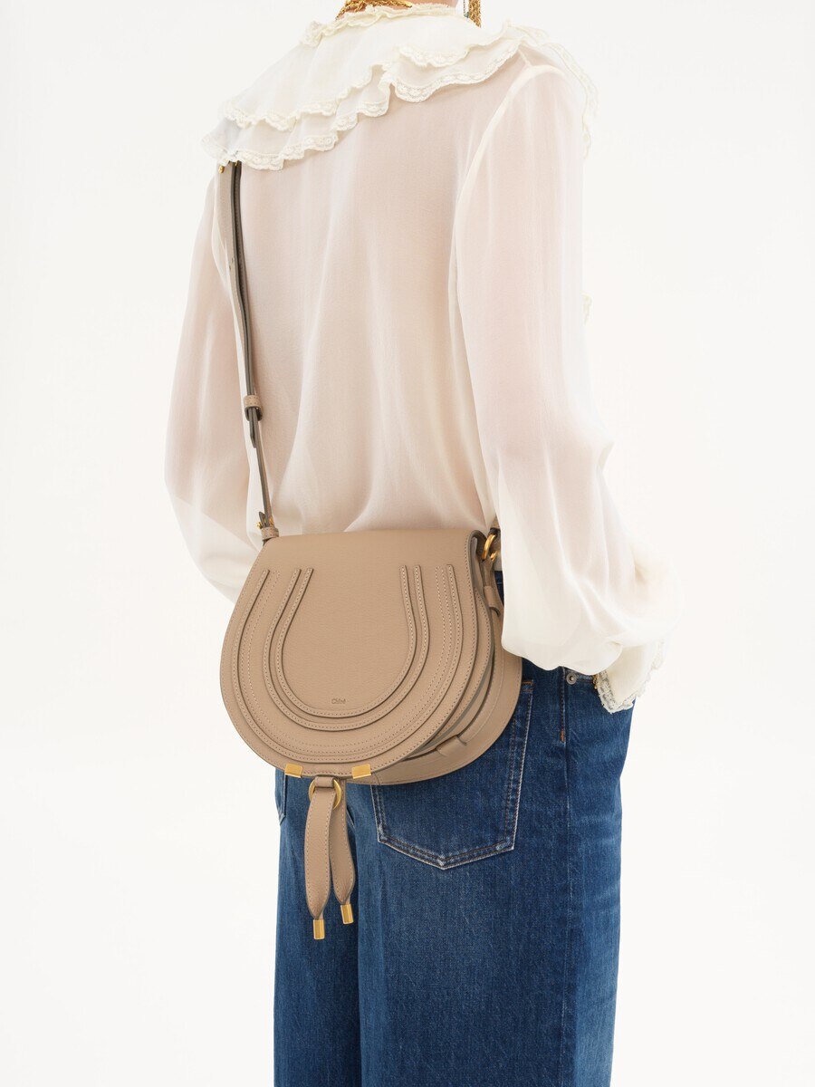 Bolso saddle Marcie de cuero granulado - 3