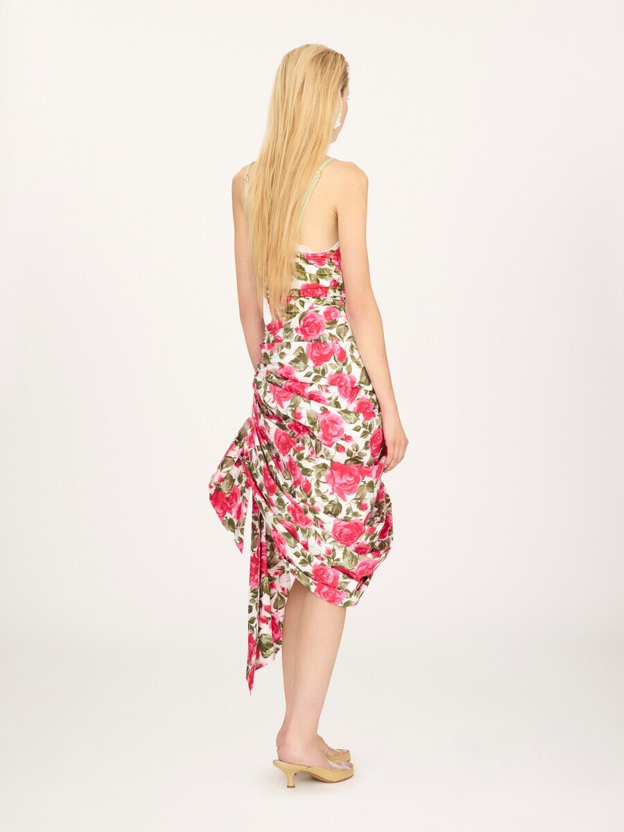 Rose-print ruched bodysuit - 7