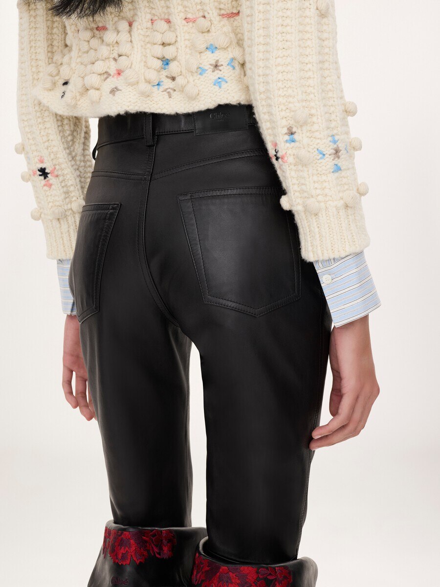 Slim pants in leather - 6