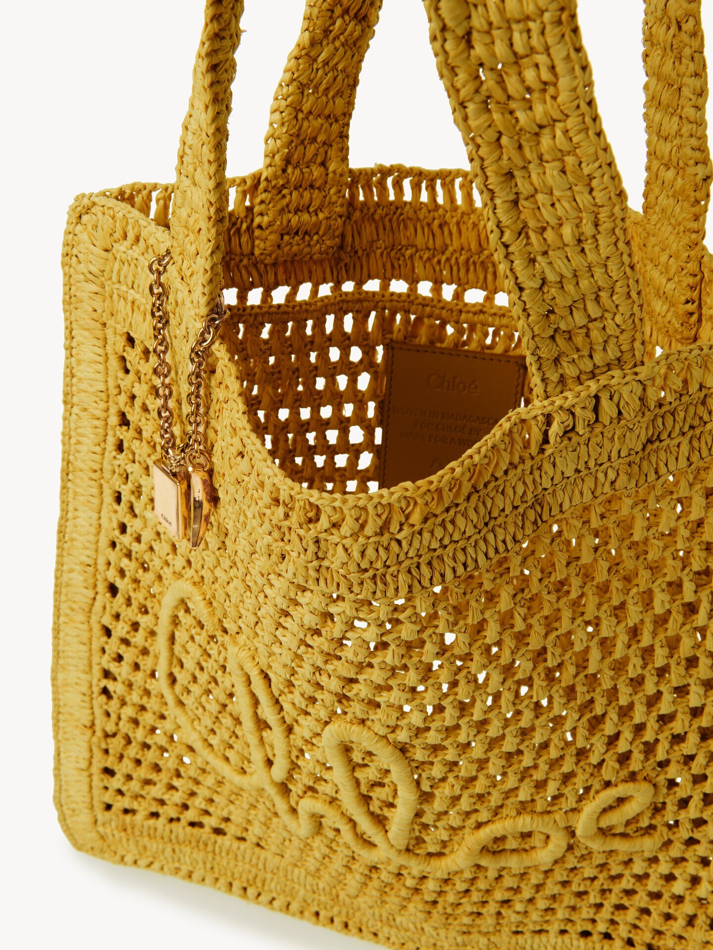 Bolso tote Summer Banana de rafia - 5