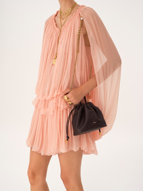 Mini Chloé Icons shoulder bag with chain in soft leather