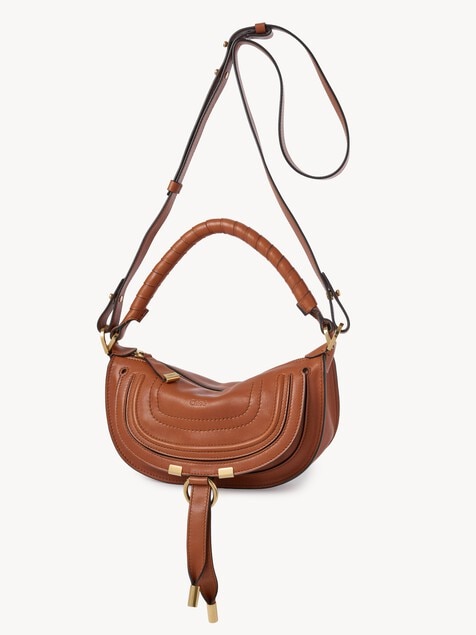 Minibolso de hombro Marcie de cuero suave