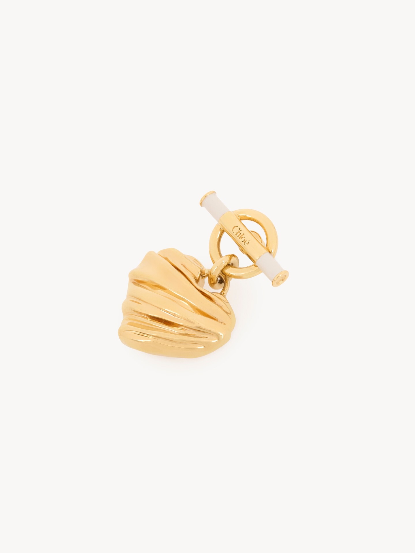Pendientes Chlo&eacute; Pleated Heart - 4