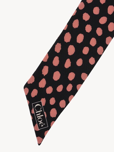 The Chlo&eacute; Spotted bandeau scarf in silk