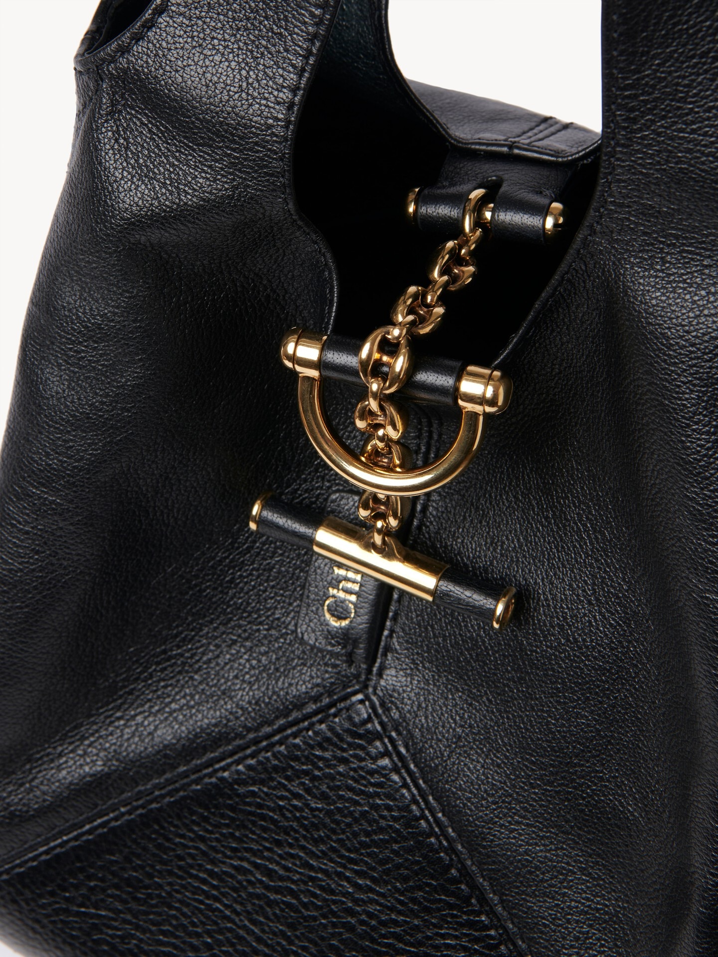 Small Chlo&eacute; balloon bag in grained leather - 6