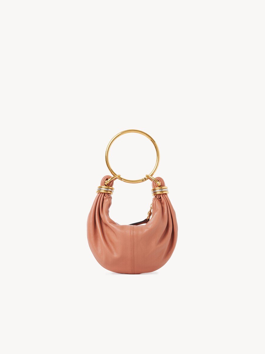 Mini Bracelet Hobo bag in grained leather - 1