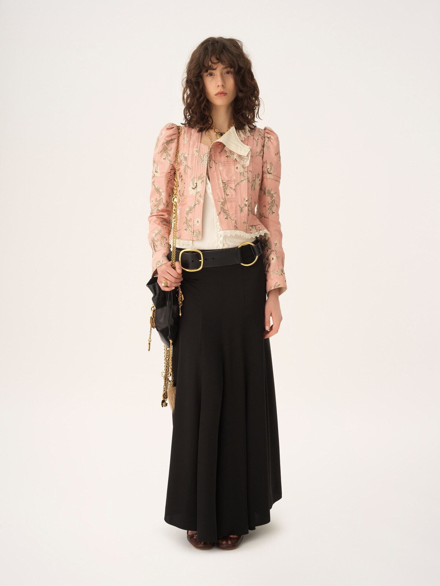 Fluid maxi skirt in washed silk satin - 3