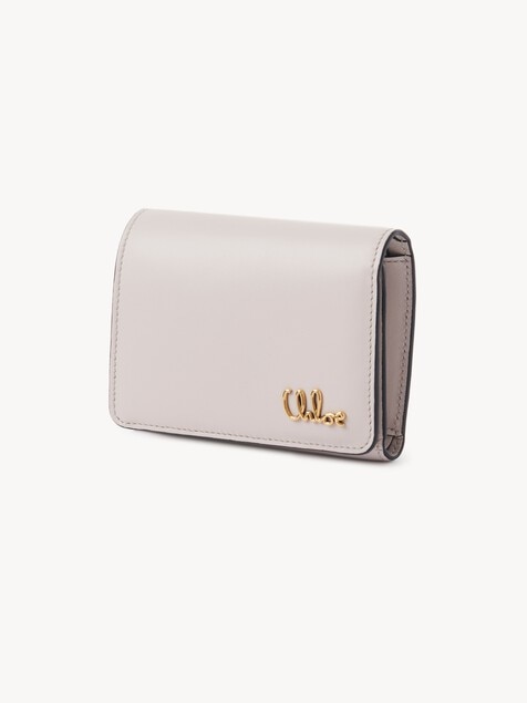 Small Chloé Iconic tri-fold with coin pocket in grained leather