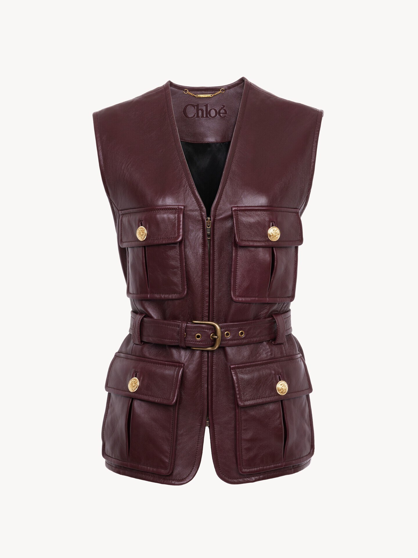 Utilitarian vest in leather - 2