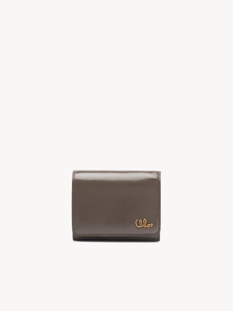 Small Chloé Iconic tri-fold with coin pocket in shiny leather
