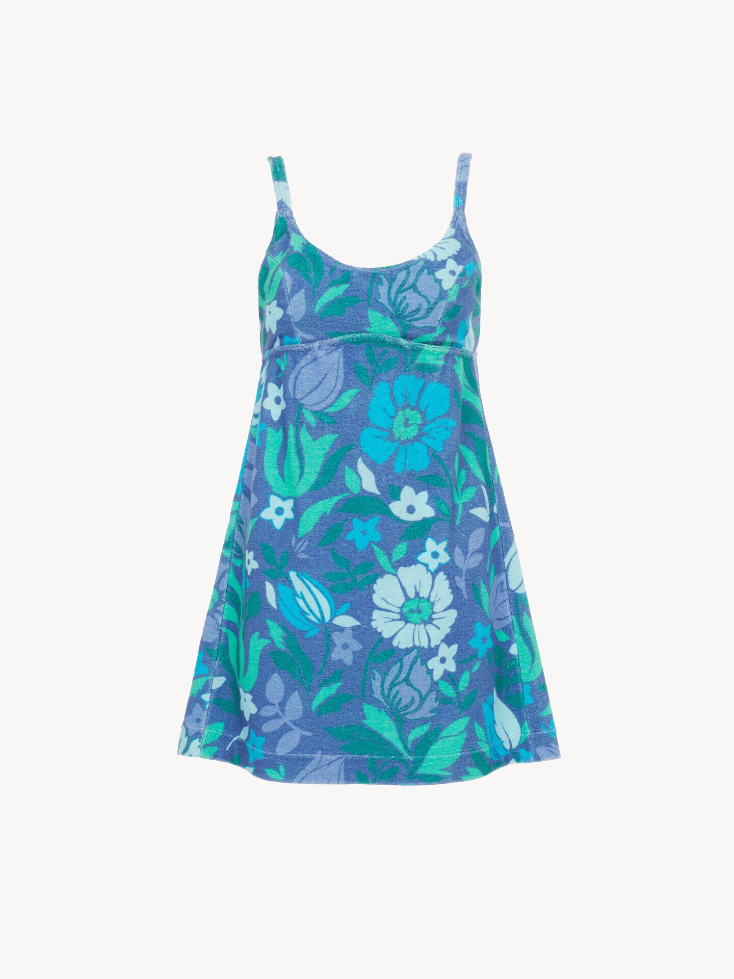 Thin-strap mini dress in cotton jersey - 1