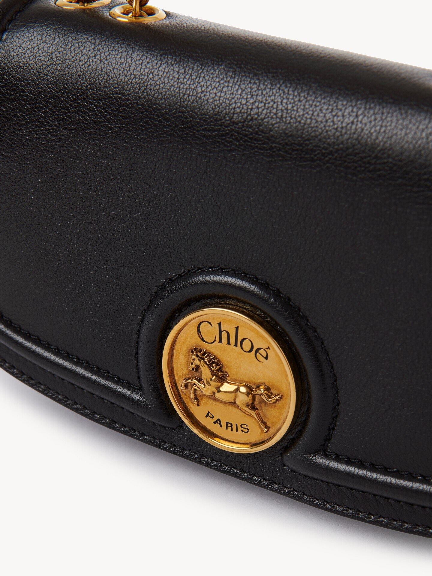 Horse Medal crossbody bag in grained leather - 7