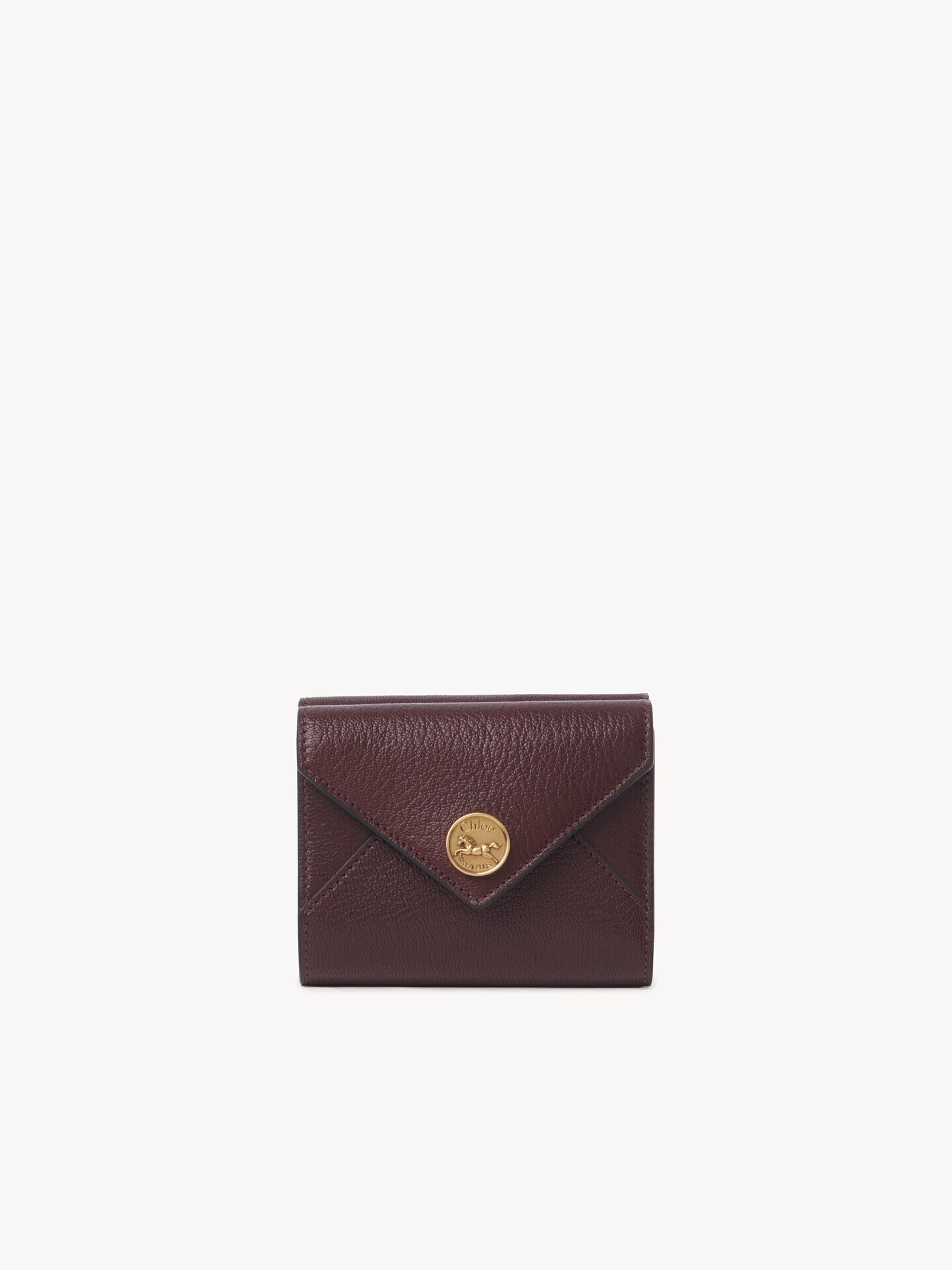 Small Envelope tri-fold wallet in grained leather - 2