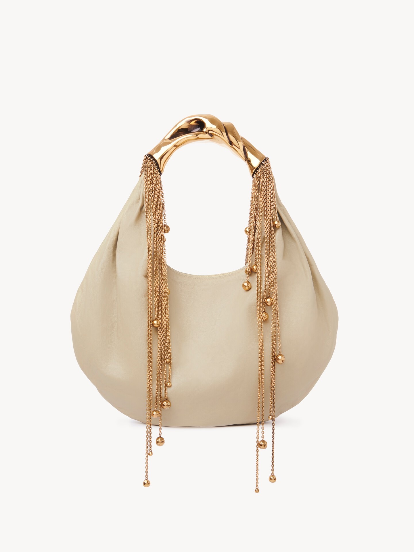 Twisted Shell hobo bag in shiny leather  - 5