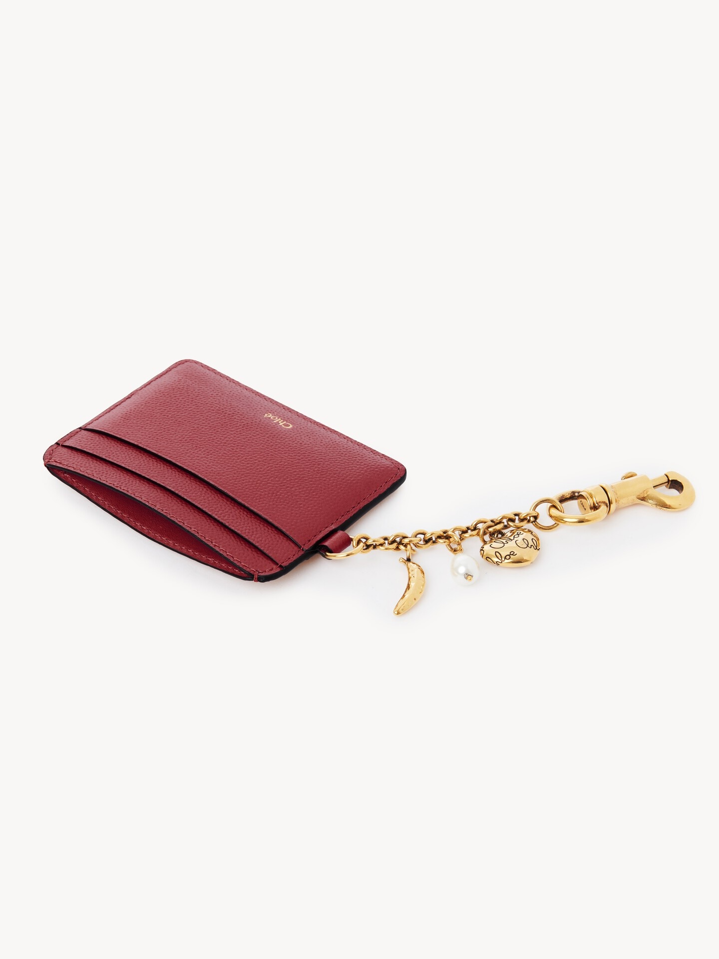 Chloé Charms card holder in grained leather - 5
