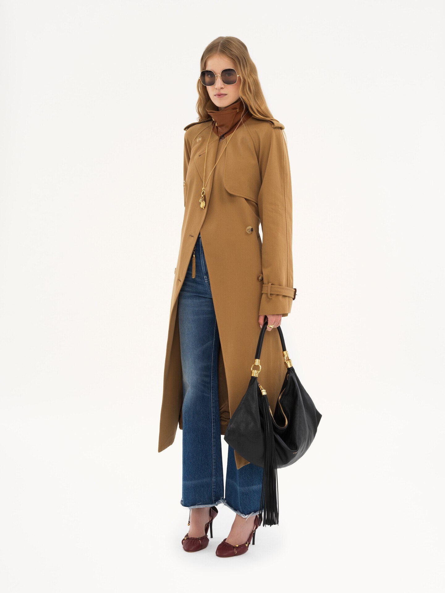 Chlo&eacute; Foulard shoulder bag in grained leather - 8