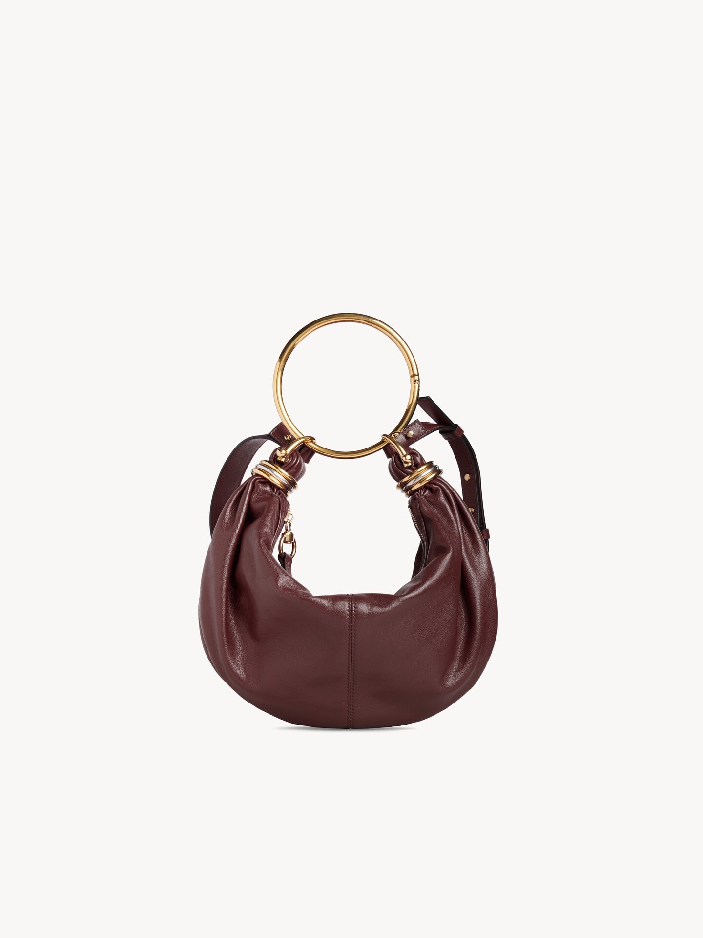 Small Bracelet Hobo bag in grained leather - 4