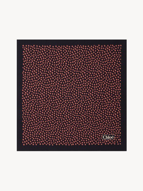 The Chlo&eacute; Spotted square scarf in silk