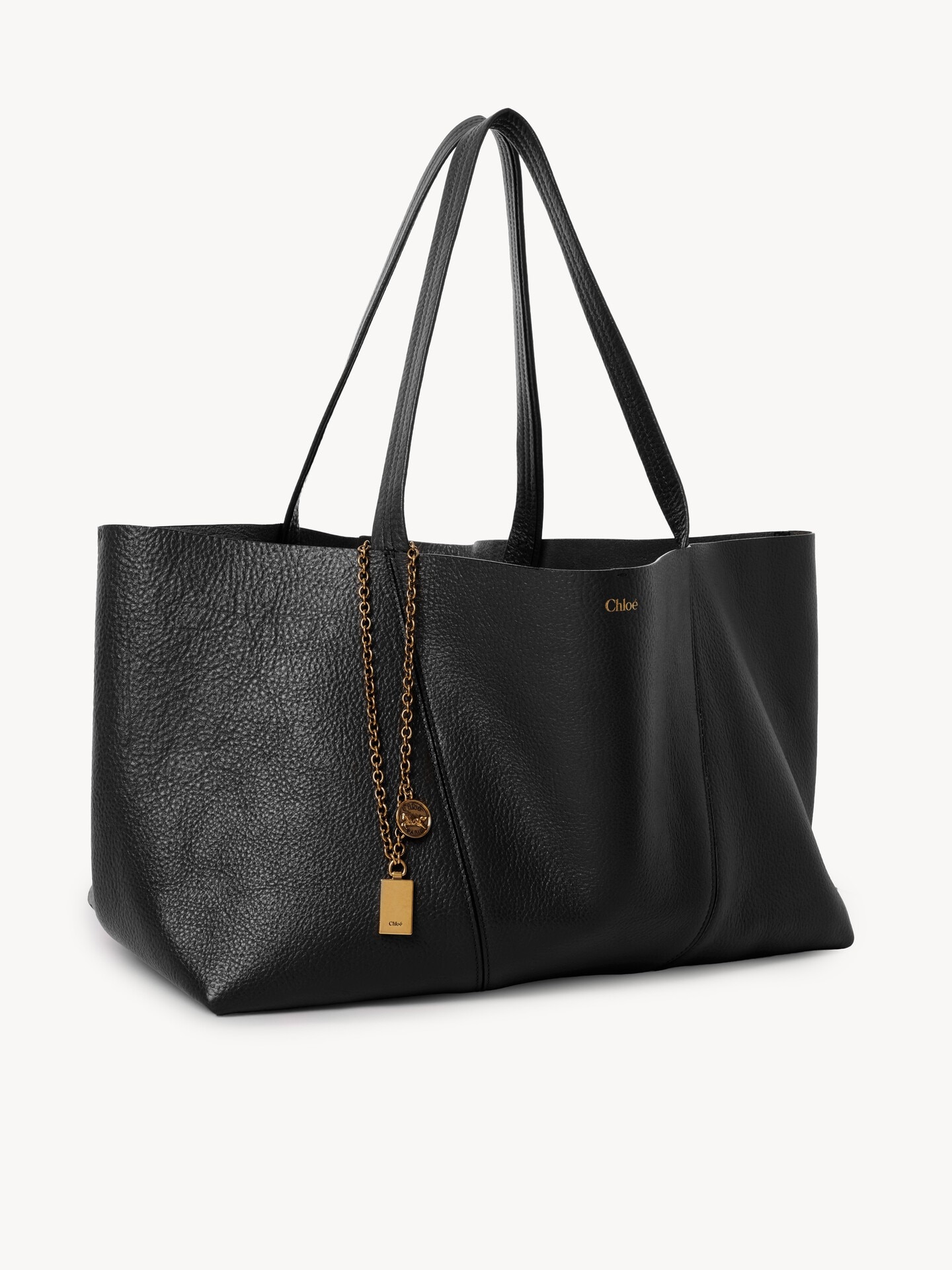 Chloé Spin east-west tote bag in grained leather - 3
