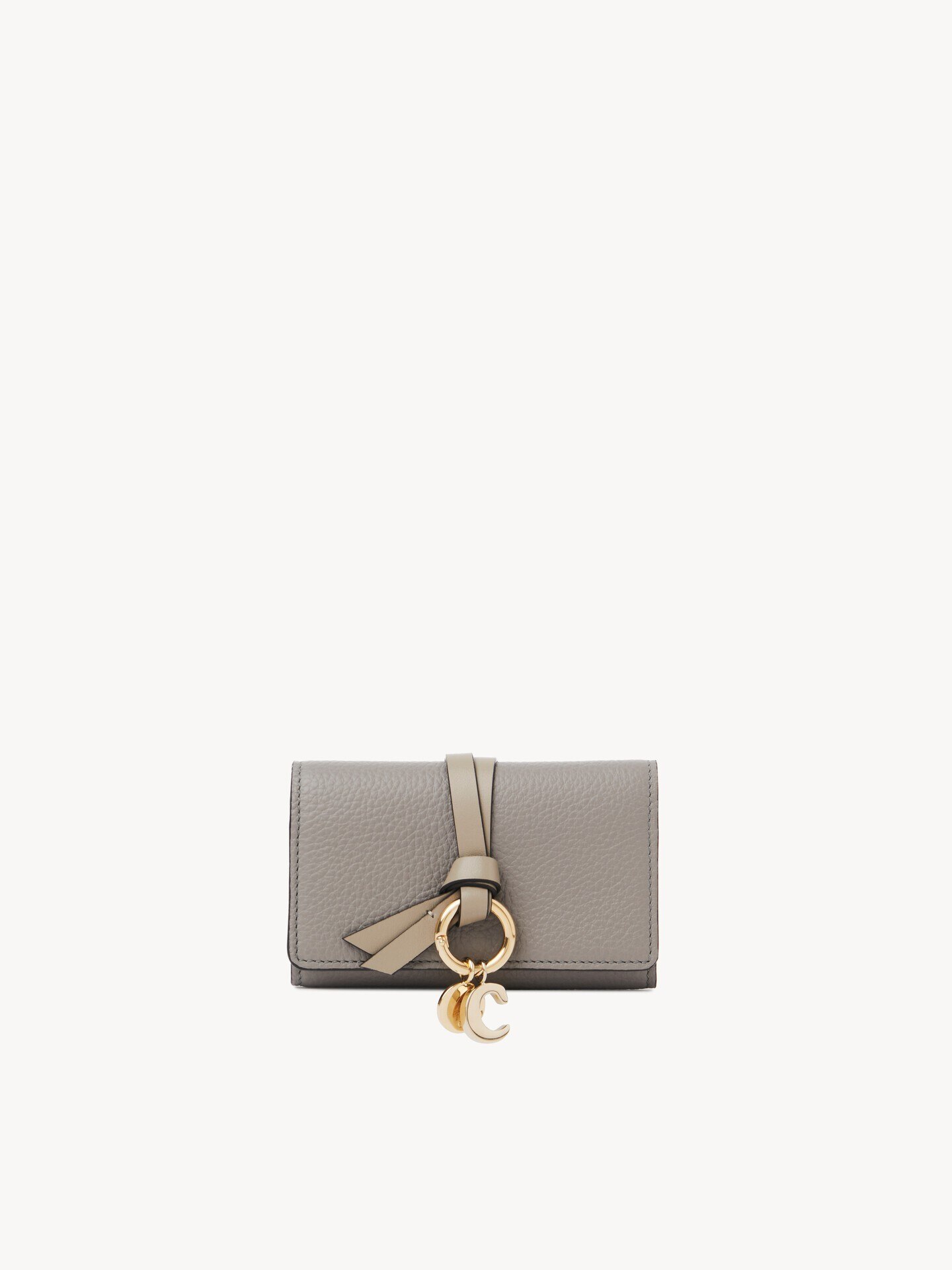 Alphabet key case in grained leather  - 1