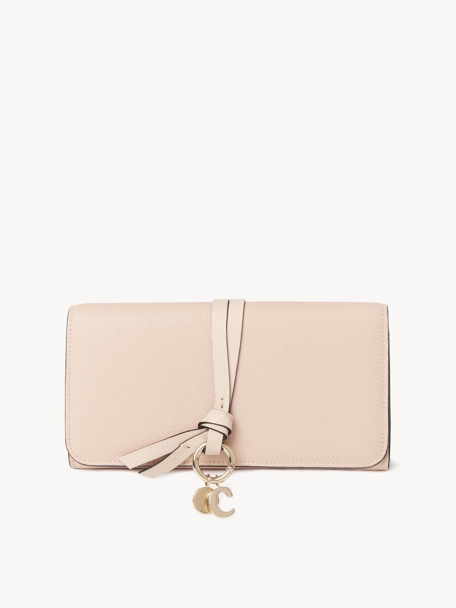 Alphabet wallet with flap in grained leather - 2