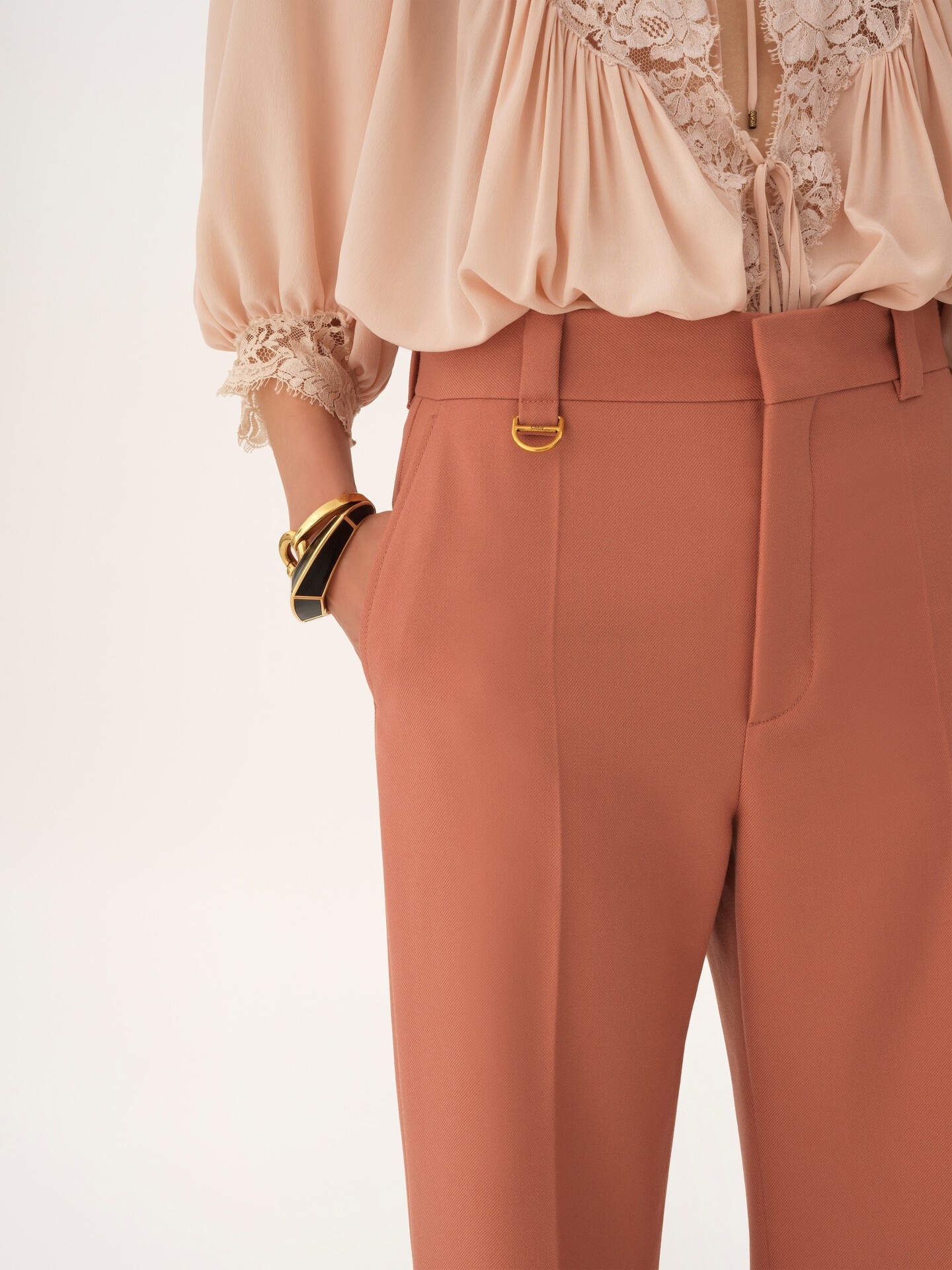 Flared bootcut trousers in wool gabardine - 5