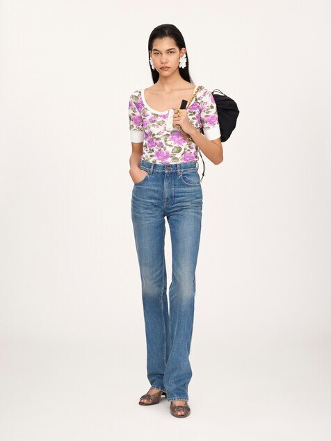 Straight denim jeans