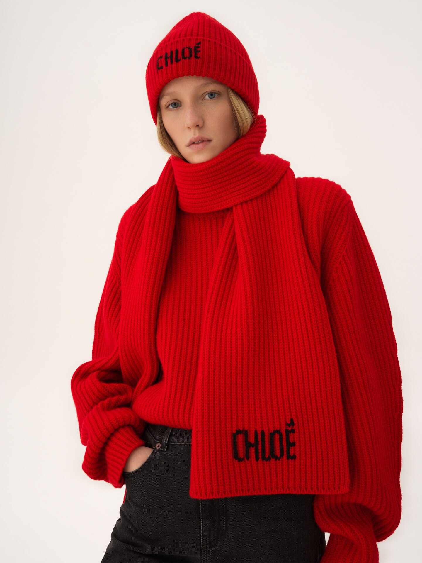 Gorro Chlo&eacute; Joyful de punto de lana y cachemira - 3