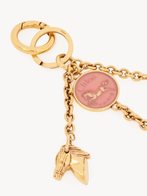 Chlo&eacute; Symbols Coin Horse bag charm in brass