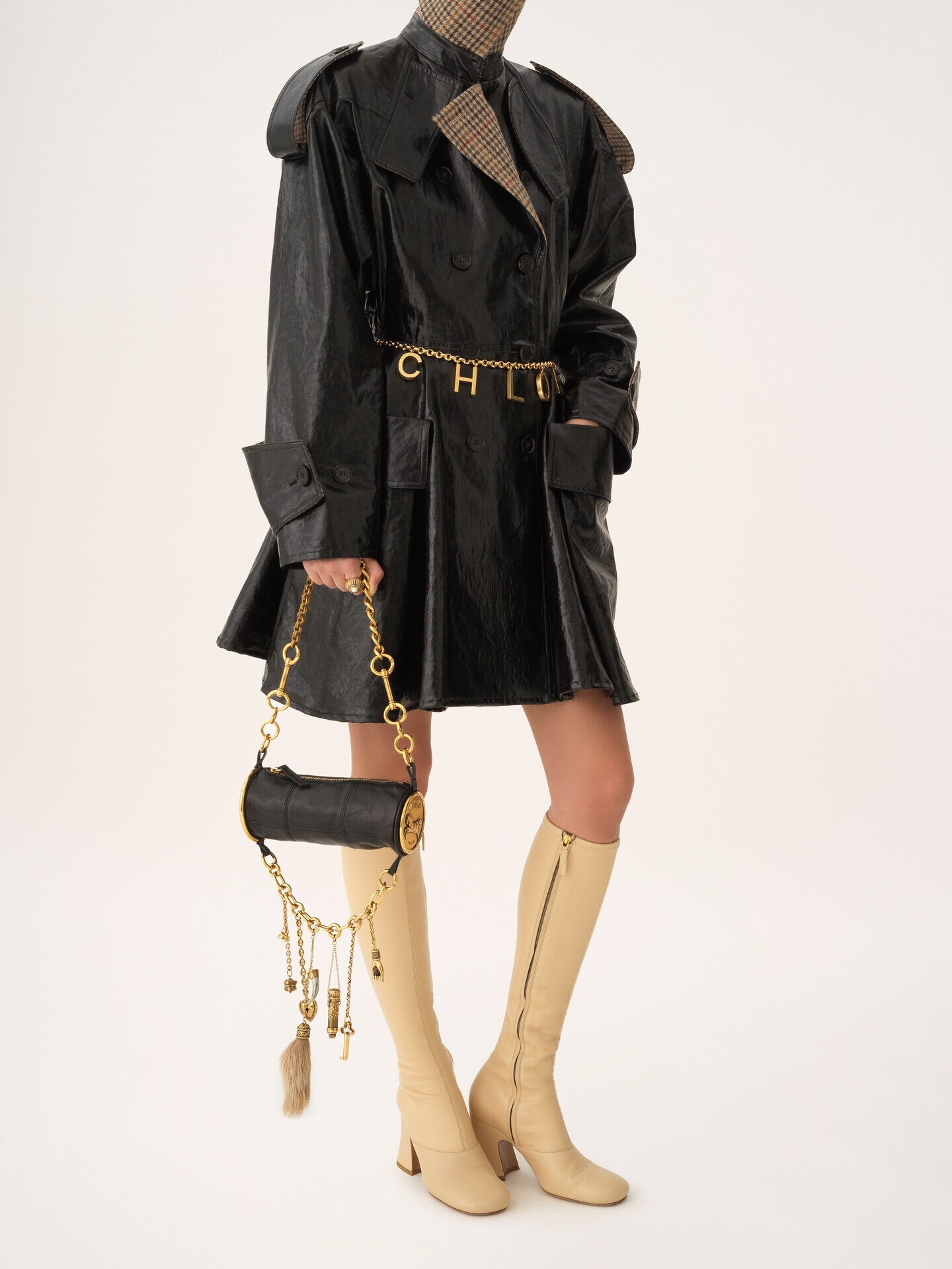 Château Treasures shoulder bag in grained leather - 8