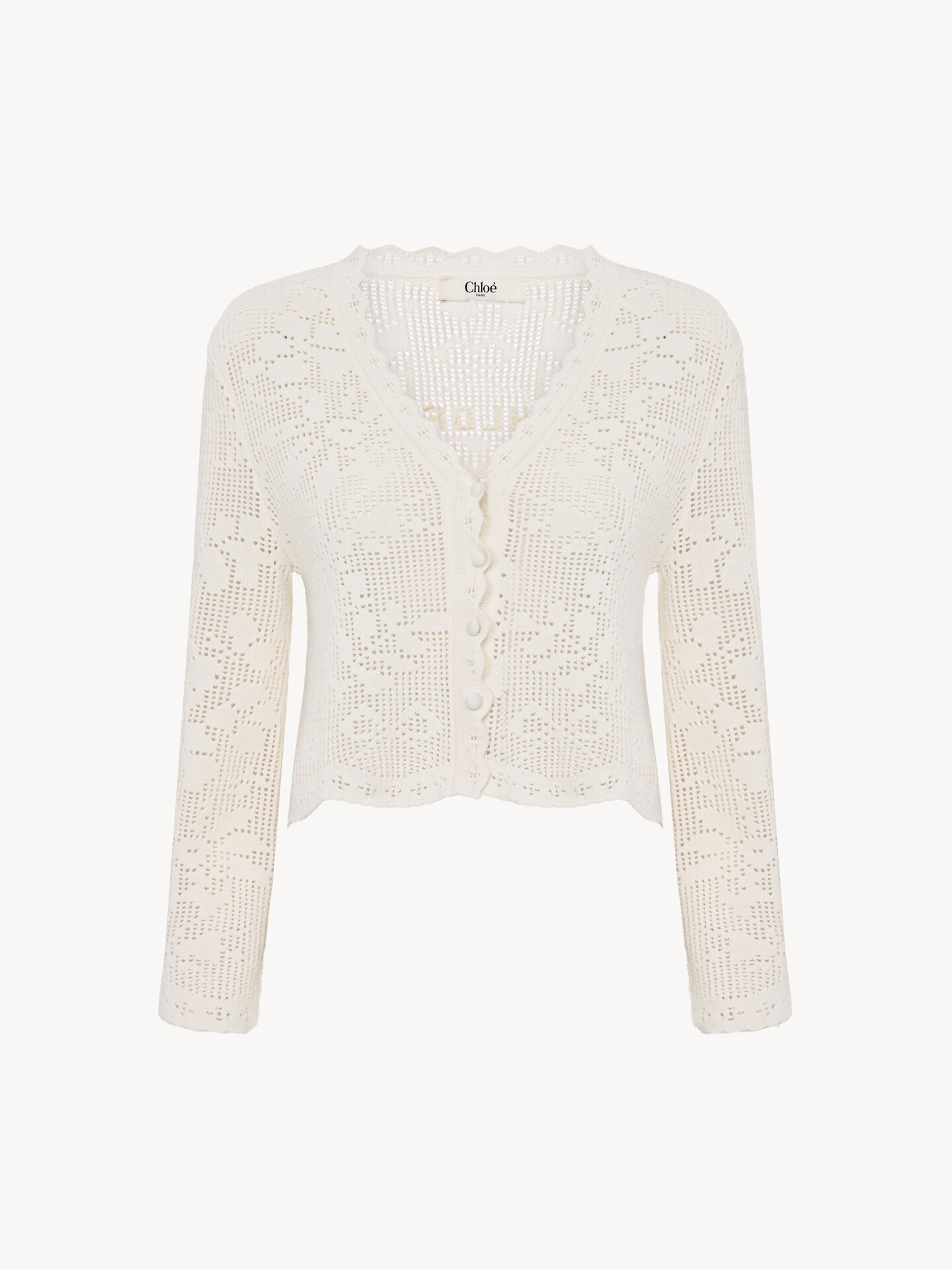 Cropped cardigan in a cotton knit - 2