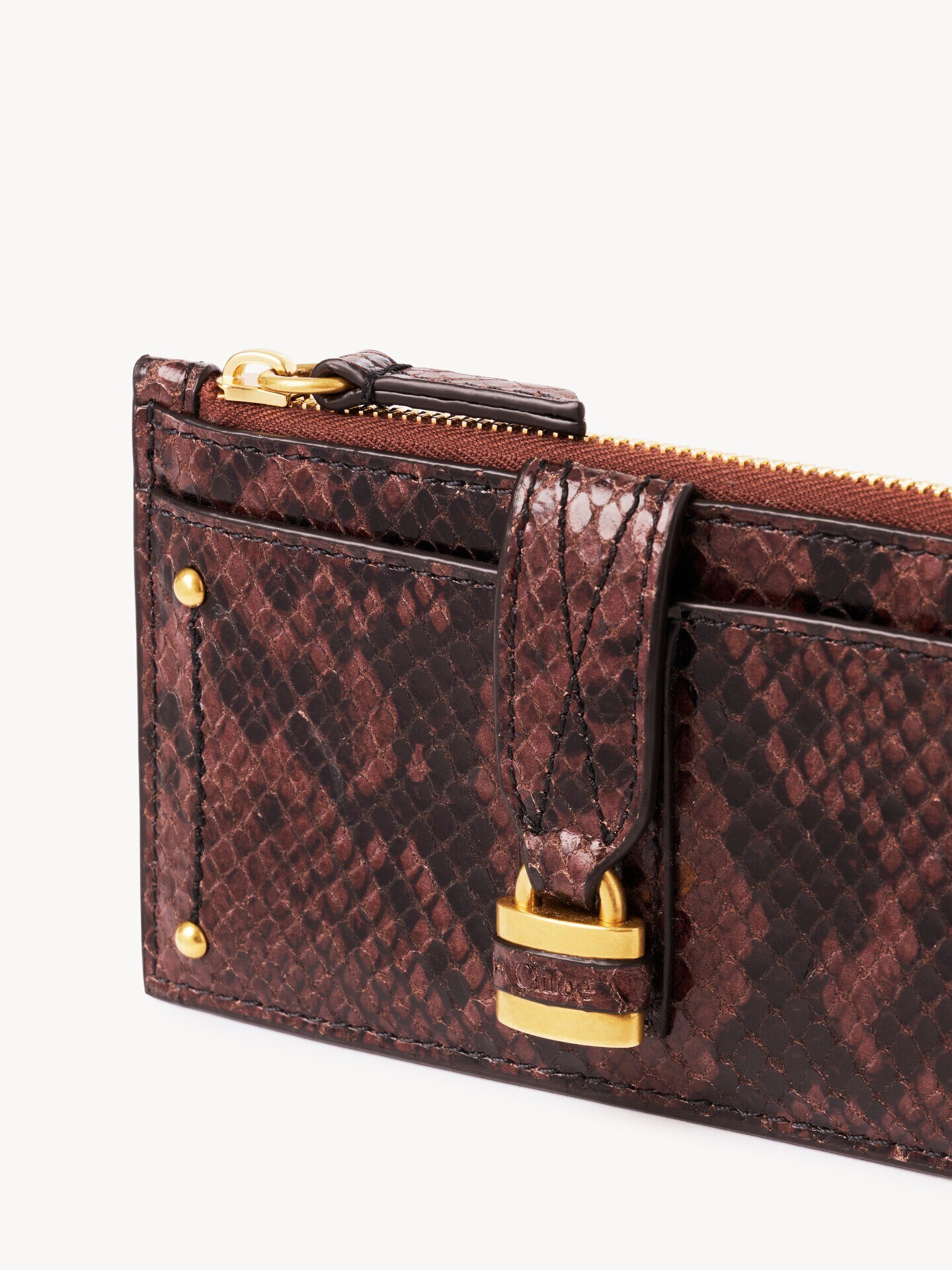 Cartera Paddington peque&ntilde;a con ranuras para tarjetas de cuero efecto pit&oacute;n - 6