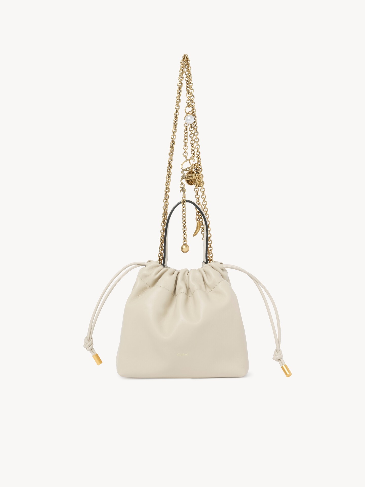 Mini Chloé Icons shoulder bag with chain in soft leather - 2
