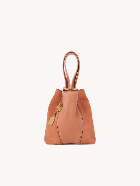 Bolso tote Chlo&eacute; Spin peque&ntilde;o de cuero granulado y ante