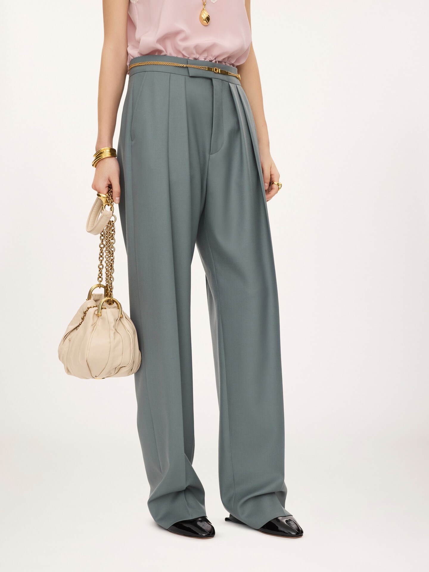 Tailored cigarette trousers in wool gabardine - 4