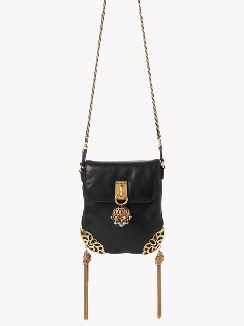 Château Treasures chain flap bag in grained leather