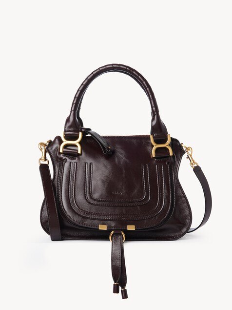 Bolso peque&ntilde;o Marcie de cuero brillante