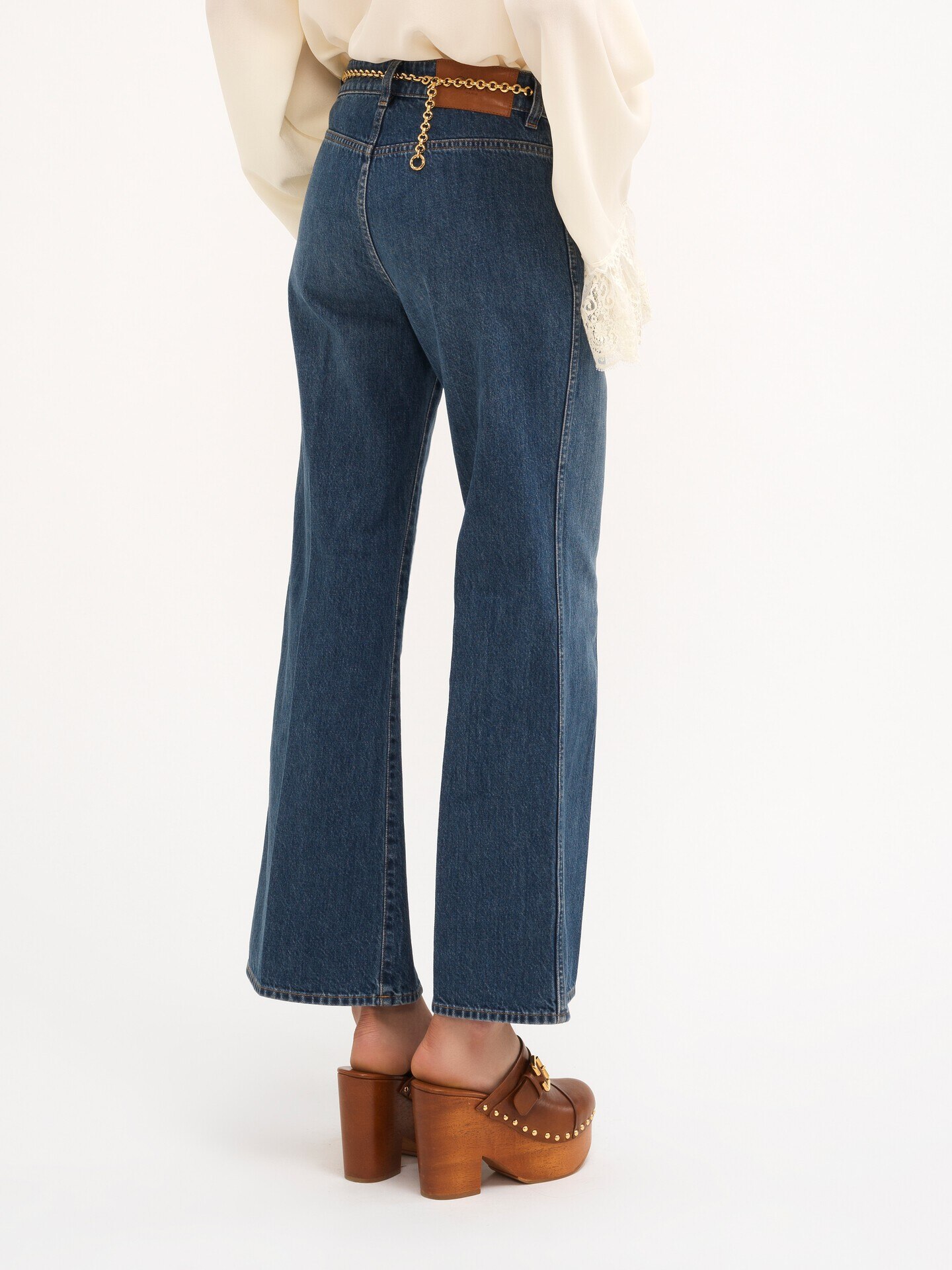 Cropped bootcut jeans in denim - 5