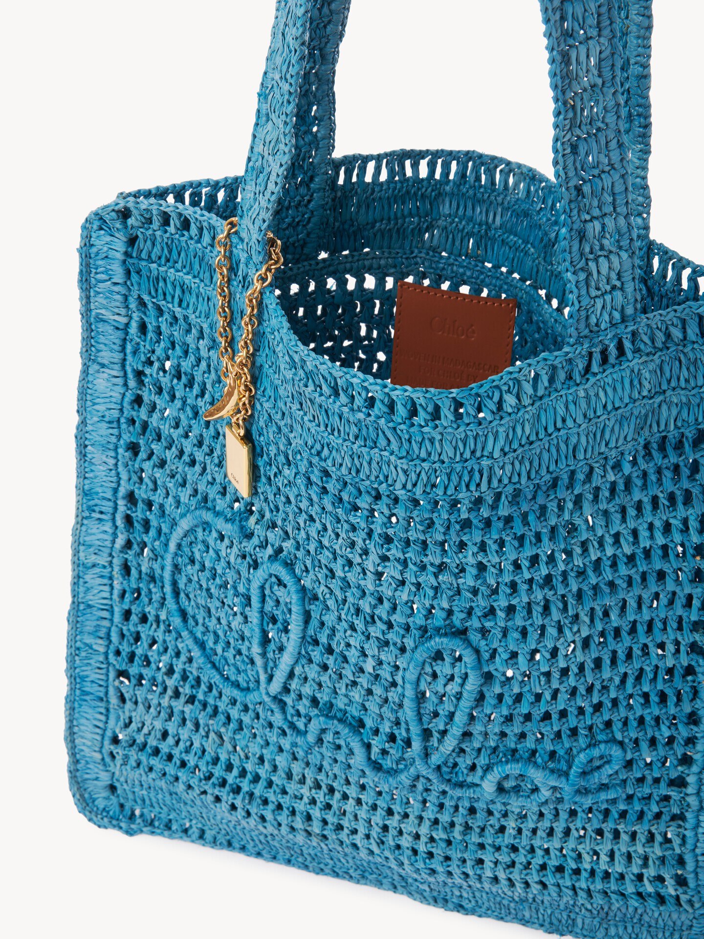 Bolso tote Summer Banana de rafia - 8