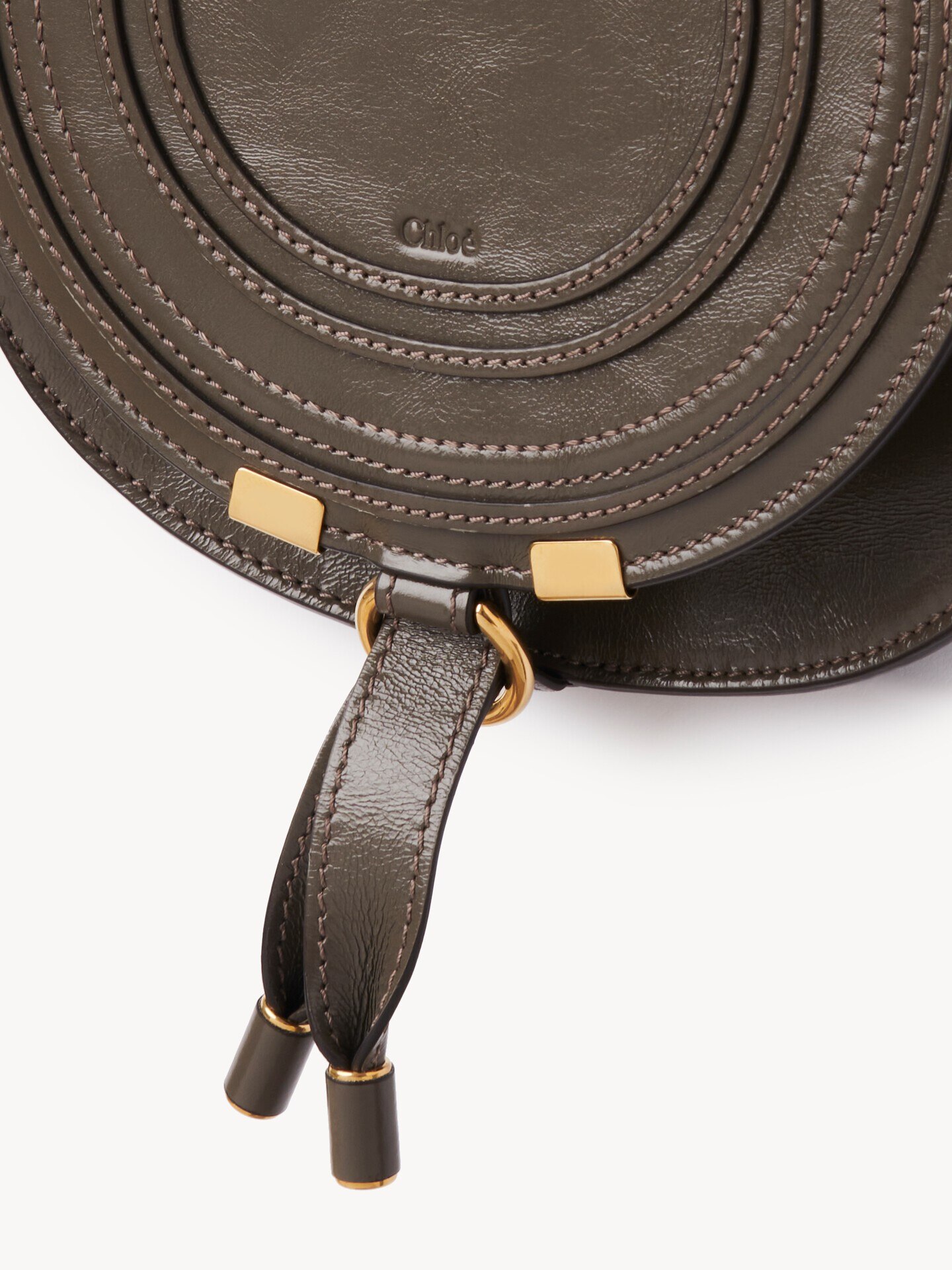 Small Marcie saddle bag in shiny leather - 8