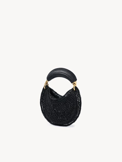 Mini Summer Banana hobo bag in glitter crochet