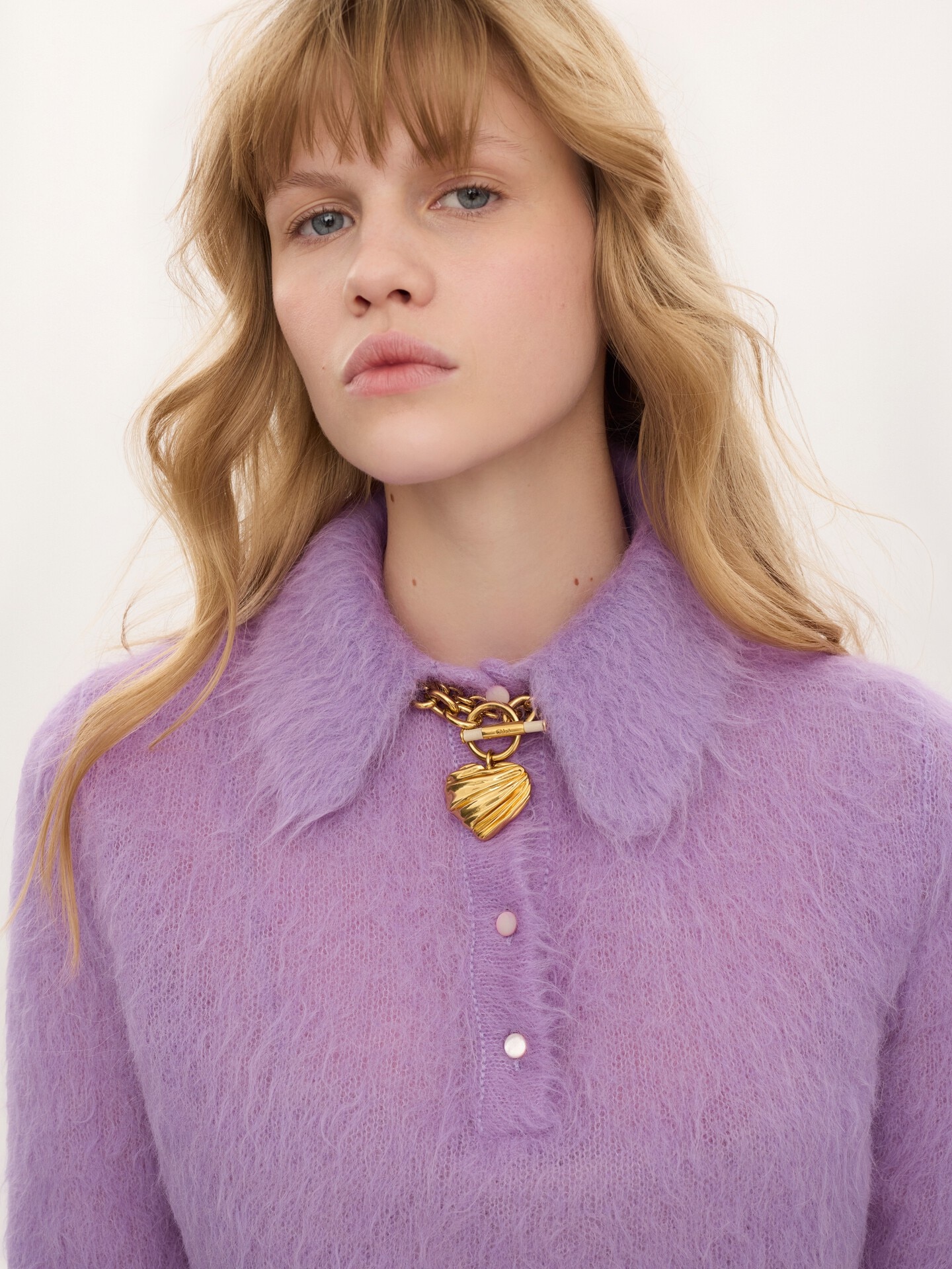 Polo jumper in an alpaca wool-blend knit - 6