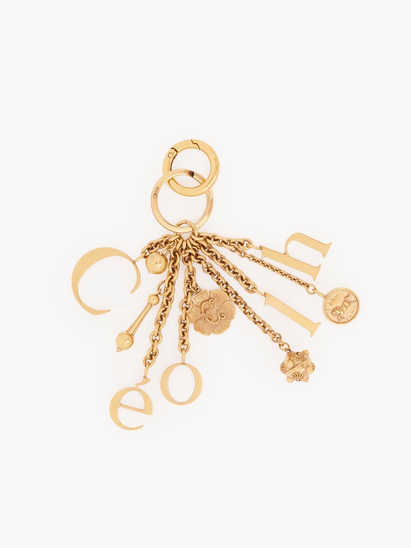 Charm de bolso llavero Chlo&eacute; Symbols Logo de lat&oacute;n - 1