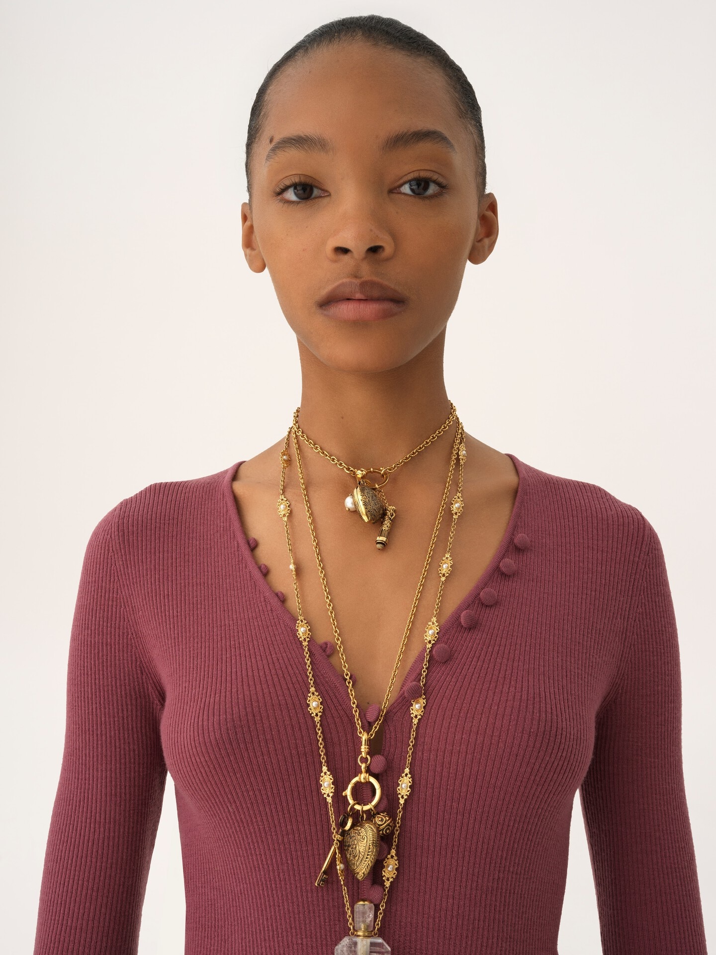 Henley shirt in a merino wool knit - 6
