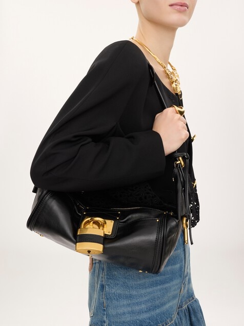 Bolso bandolera Paddington de cuero granulado