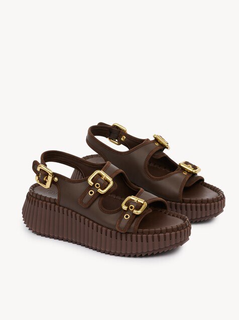 Sandalias con cu&ntilde;a Nama