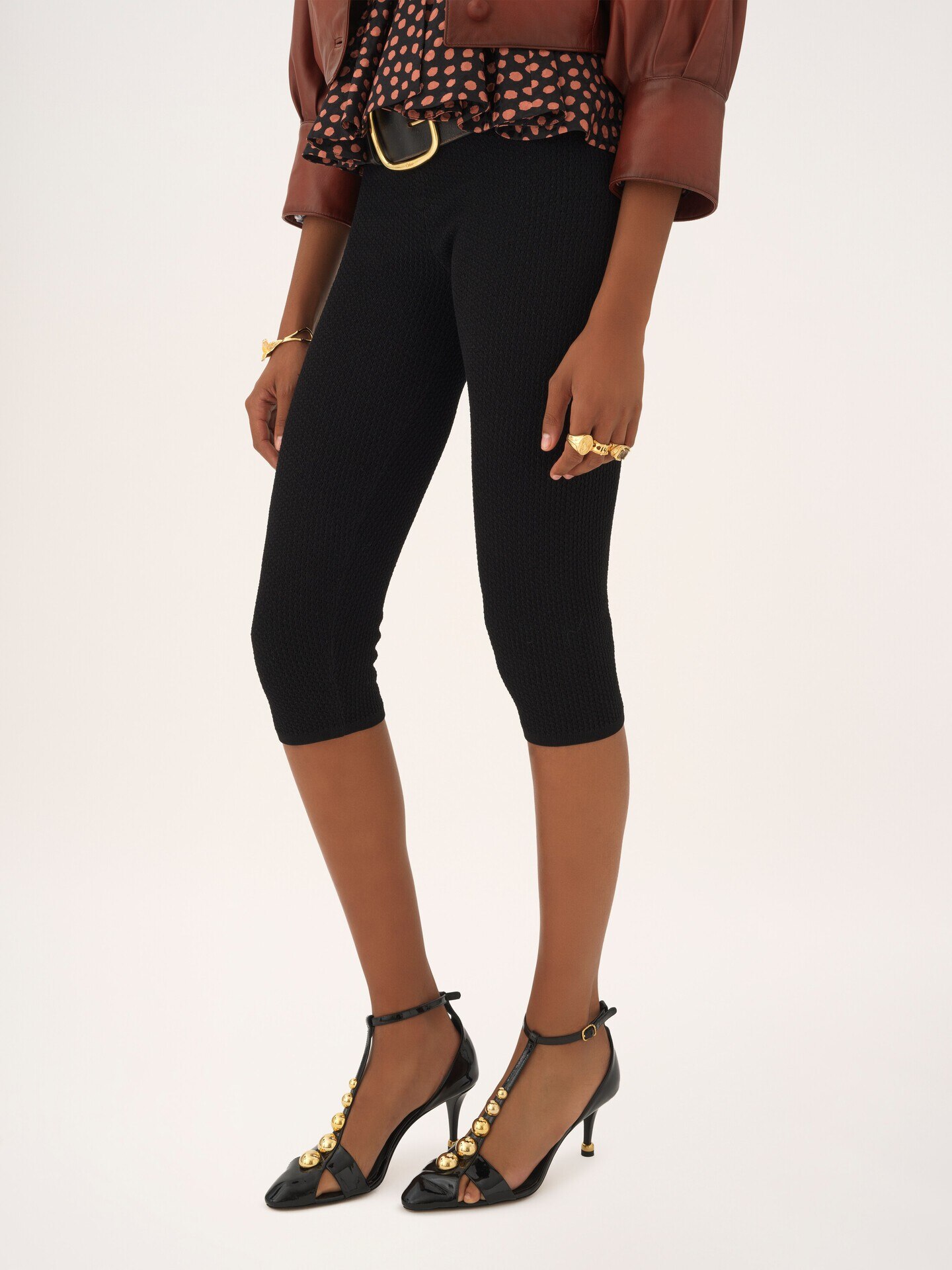 Capri leggings in a stretch knit - 6