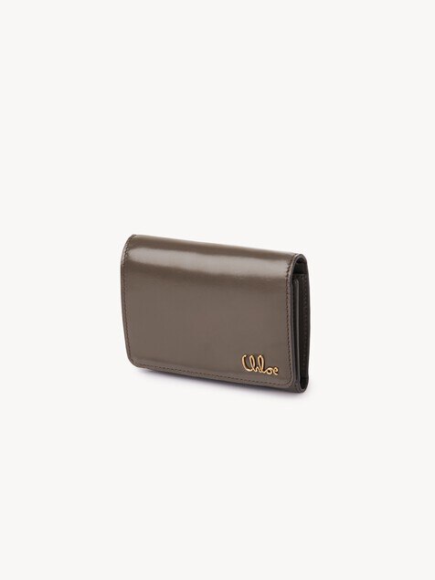 Small Chloé Iconic tri-fold with coin pocket in shiny leather