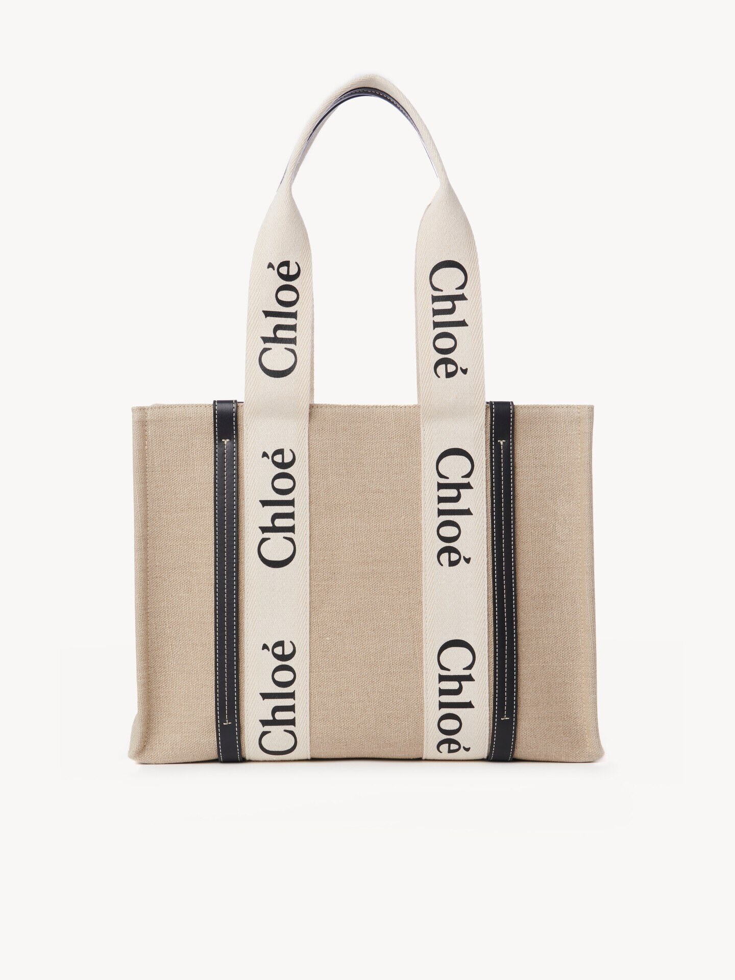Woody tote bag in linen - 2