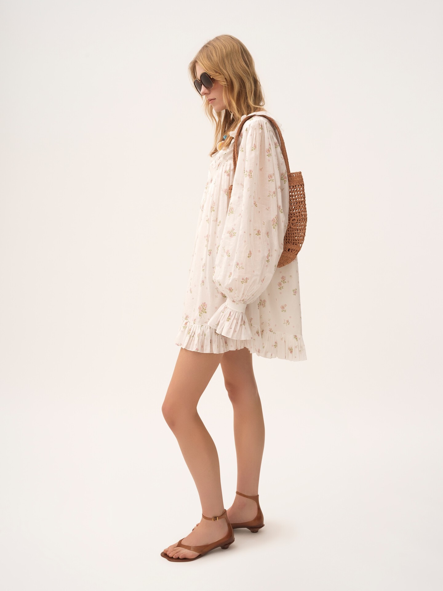 Small Summer Banana tote bag in raffia - 8